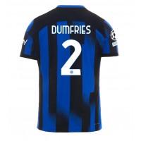 Inter Milan Denzel Dumfries #2 Hjemmebanetrøje 2023-24 Kortærmet